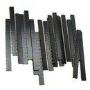 20 Pcs 40pin Single Row Straight Female 2.54mm Strip PBC Pin Header Connector