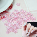 50Pcs Fashion Plastic Rhinestone Rose Flower DIY Nail Art Decor Accessories BUL