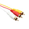 1080p HDMI Male S-video to 3 RCA AV Audio Cable Cord Adapter for TV HDTV DVD
