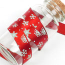 Red Grosgrain Ribbon Merry Xmas Tree Gifts Decorations for Gift or Hair-bows hgf