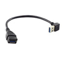 4pcs USB 3.0 90 Degree Extension Cable Male to Female Adapter DSF CAJ
