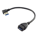 4pcs USB 3.0 90 Degree Extension Cable Male to Female Adapter DSF CAJ