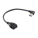 4pcs USB 3.0 90 Degree Extension Cable Male to Female Adapter DSF CAJ