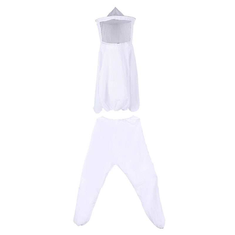 White Top + Pants Chemical Fiber Beekeeping Jacket Well Durable