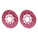 Universal Car Red Aluminum Alloy Brake Disc Trim 2pcs EOA