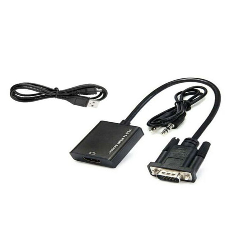 1PCS VGA Male to HDMI Female Adapter Cable Output USB Audio Video Converter NNM