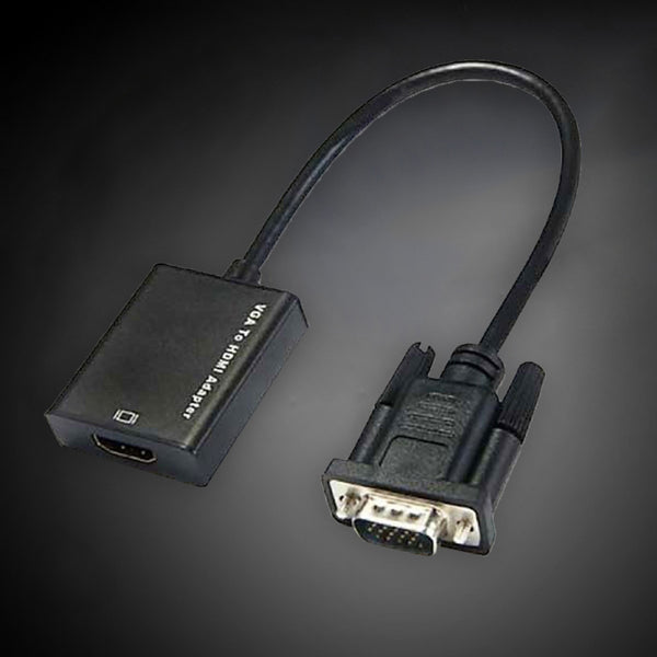 1PCS VGA Male to HDMI Female Adapter Cable Output USB Audio Video Converter NNM