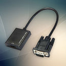 1PCS VGA Male to HDMI Female Adapter Cable Output USB Audio Video Converter NNM
