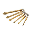 6PCS 4-12mm Alloy Triangular Bit set for Electric Hand Drill or Bench Dril CNY