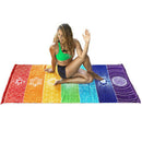 1 x Rainbow Beach Towel Gym Mat Microfiber Swimming Spa Sport Outdoor 150*75cm