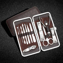 Nail Care 12 Piece Manicure Set Cutter Cuticle Clipper Pedicure Kit Case Gifts