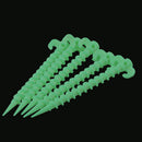 10Pcs Lightweight Plastic Screws Spiral Tent Nails Camping Hiking Outdo FOW