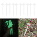10Pcs Lightweight Plastic Screws Spiral Tent Nails Camping Hiking Outdo FOW