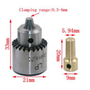 4PCS 0.3-4mm Micro Motor Drill Chuck Clamp with Key and Shaft Connecti OHD