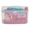 Sewing Kit Thread Threader Needle Tape Measure Scissor Thimble Box Bag 24p