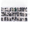 200Pcs DIY 15 Values 0.1uF-220uF Electrolytic Capacitor Assortment Kit with Box