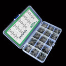 200Pcs DIY 15 Values 0.1uF-220uF Electrolytic Capacitor Assortment Kit with Box