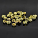 100pcs Multi Rondelle Brass Rhinestone Bracelet Spacer Beads sgs LZQ