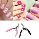 2Pcs Manicure Tips Cutter Nail Scissors Acrylic False Nail Clipper Nail A VLB
