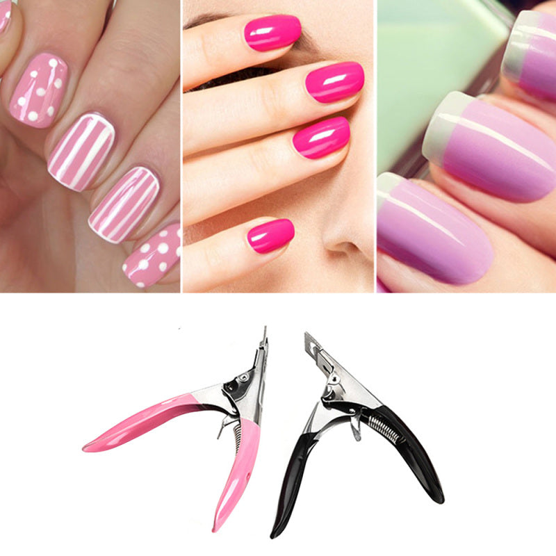 2Pcs Manicure Tips Cutter Nail Scissors Acrylic False Nail Clipper Nail A VLB