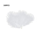 100pcs White Turkey Hair Feather for Wedding Bouquet Decor fgd QRF