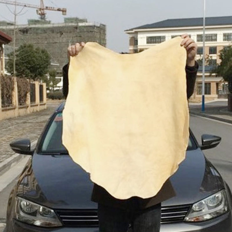 4PCS Large Natural Chamois Leather Car Cleaning Cloth Wash Absorbent Dryin IPB
