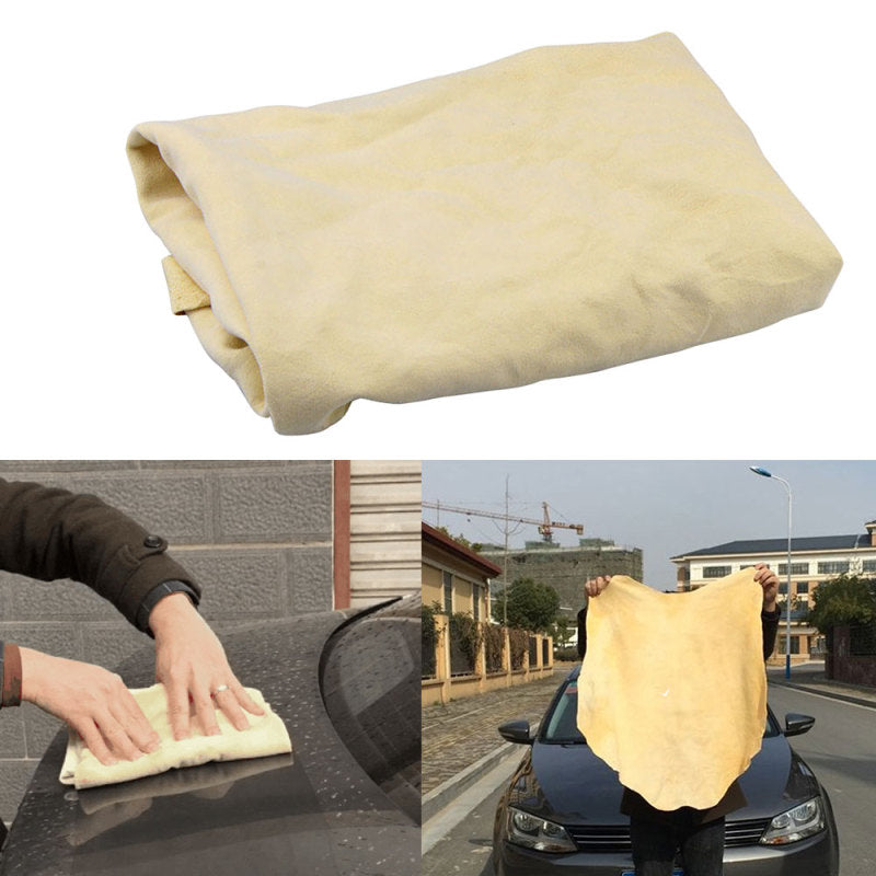 4PCS Large Natural Chamois Leather Car Cleaning Cloth Wash Absorbent Dryin IPB