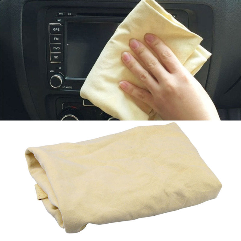 4PCS Large Natural Chamois Leather Car Cleaning Cloth Wash Absorbent Dryin IPB