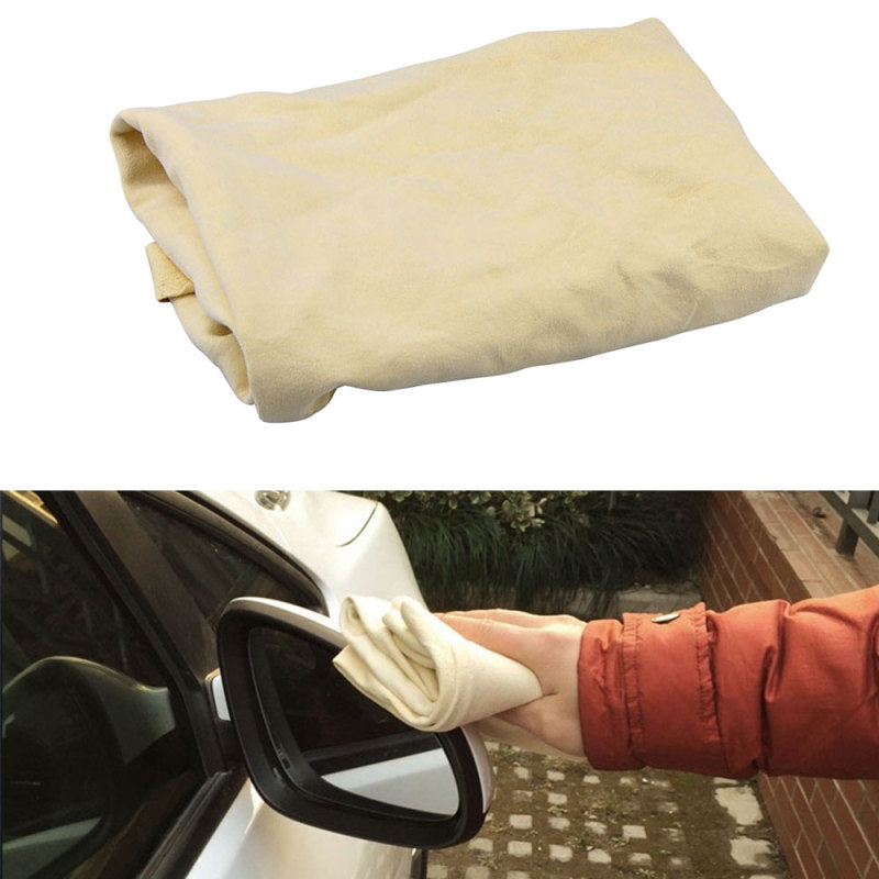 4PCS Large Natural Chamois Leather Car Cleaning Cloth Wash Absorbent Dryin IPB