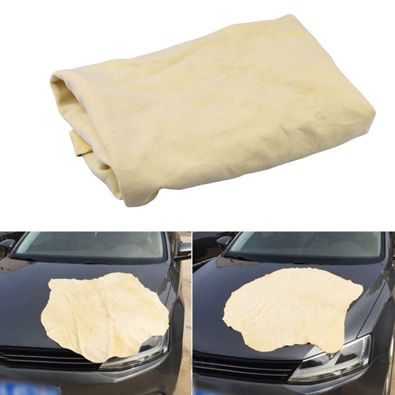 4PCS Large Natural Chamois Leather Car Cleaning Cloth Wash Absorbent Dryin IPB