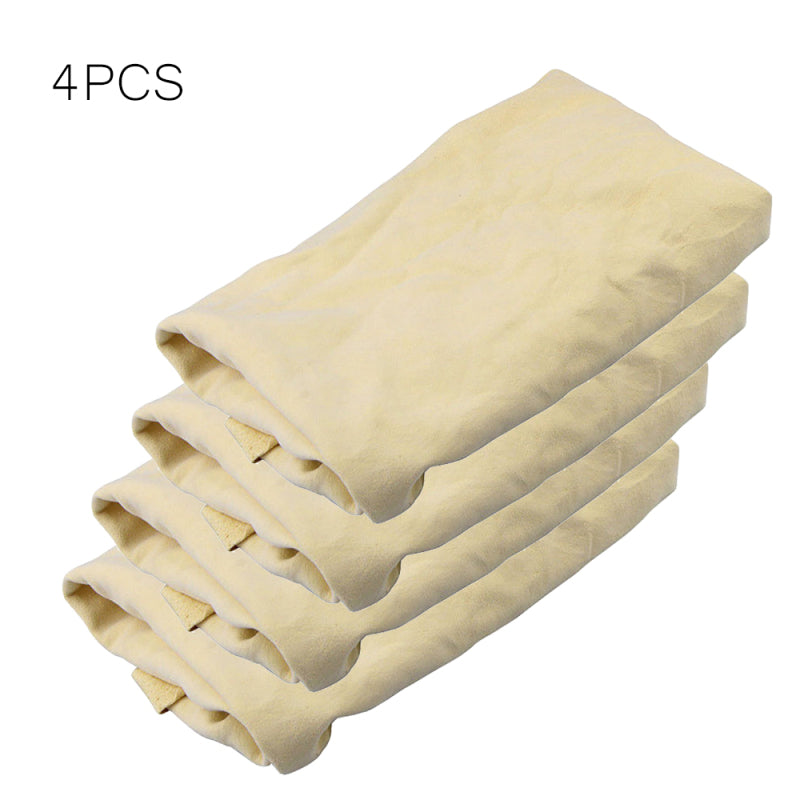 4PCS Large Natural Chamois Leather Car Cleaning Cloth Wash Absorbent Dryin IPB