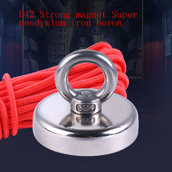 1x Round Sided Super Strong Neodymium Fishing Magnet Eyebolt Pulling F QSQ CKJ