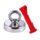 1x Round Sided Super Strong Neodymium Fishing Magnet Eyebolt Pulling SYK