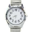 36mm Big Number Stretchable Stainless Steel Unisex Sport Casual Wrist Wat MDO