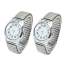 36mm Big Number Stretchable Stainless Steel Unisex Sport Casual Wrist Watch