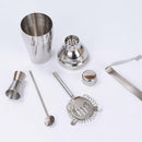 5 Pcs Stainless Steel Bar Cocktail Shaker Maker Mixer Jigger Pot Gift PZW