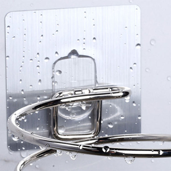 1pcs Hair Dryer Rack Wall Mounted Bathroom Flat Spiral Stand Holder Hanger jhy