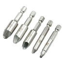 5PC HSS 4241 Screw Extractor Drill Bits Tool Broken Damaged Bolt Remover Set bgf