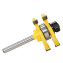 2pcs New Yellow T-shape Tongue Groove Router Bit Set 1/4 Welll OBY