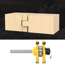 2pcs New Yellow T-shape Tongue Groove Router Bit Set 1/4 Welll OBY