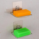 4PCS Adhesive Suction Cup Soap Dish Stainless Steel Sponge Holder JWC