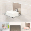 4PCS Adhesive Suction Cup Soap Dish Stainless Steel Sponge Holder JWC