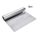 6PCS Stainless Steel Smoother Edge Cake Scraper Kitchen Flour Pastry tool GIF