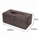 1x Wooden Retro Tissue Box Toilet Paper Cover Case Napkin Holder Home Car QQS