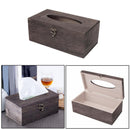 1Pc Wooden Retro Tissue Box Toilet Paper Cover Case Napkin Holder Home Car Decor