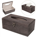 1Pc Wooden Retro Tissue Box Toilet Paper Cover Case Napkin Holder Home Car Decor