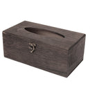 1Pc Wooden Retro Tissue Box Toilet Paper Cover Case Napkin Holder Home Car Decor