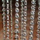 5Pcs Clear Crystal Acrylic Octagonal Beads Chain Chandelier Parts Home PHS