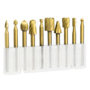 10Pcs/set Wood Milling Cutter Tool Carving Rasps Rotary File Burrs Bit S DTO