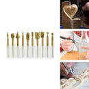 10Pcs/set Wood Milling Cutter Tool Carving Rasps Rotary File Burrs Bit S DTO
